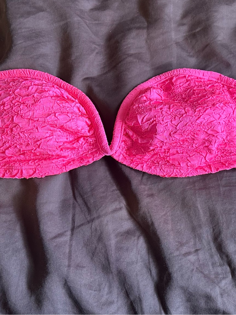 H&M Strapless Bandeau in Bright Pink